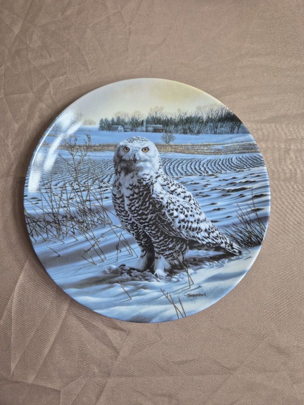 Vintage 1989 Knowles "The Snowy Owl" Collector Plate - Jim Beaudoin